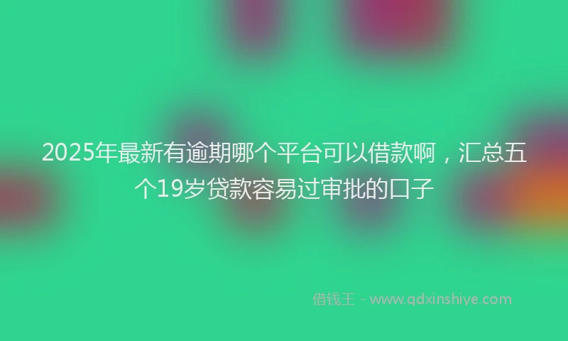 2025年最新有逾期哪个平台可以借款啊，汇总五个19岁贷款容易过审批的口子