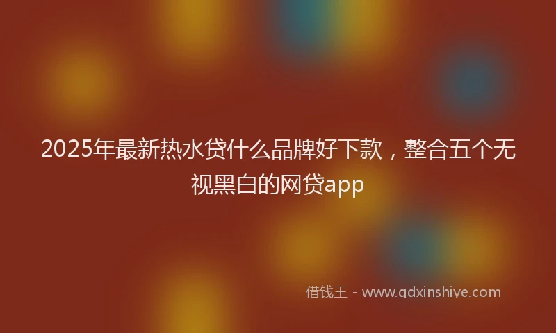 2025年最新热水贷什么品牌好下款，整合五个无视黑白的网贷app