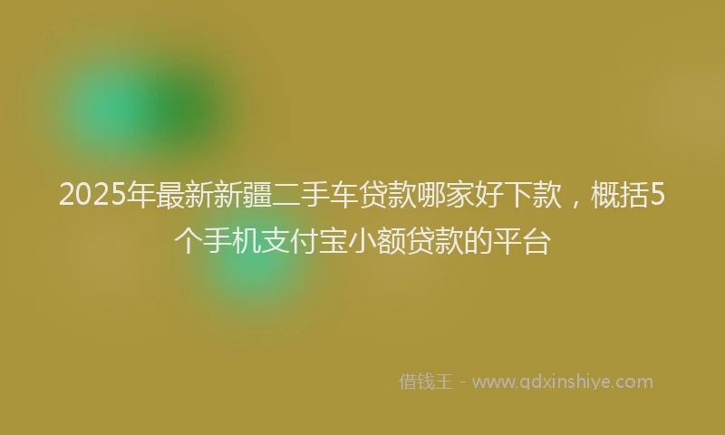 2025年最新新疆二手车贷款哪家好下款，概括5个手机支付宝小额贷款的平台