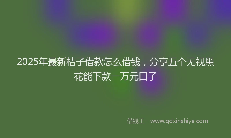 2025年最新桔子借款怎么借钱，分享五个无视黑花能下款一万元口子