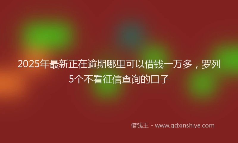 2025年最新正在逾期哪里可以借钱一万多，罗列5个不看征信查询的口子