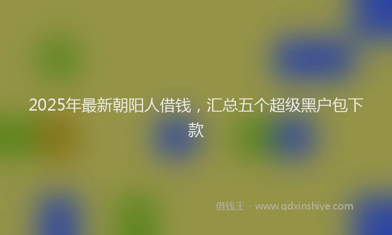 2025年最新朝阳人借钱，汇总五个超级黑户包下款