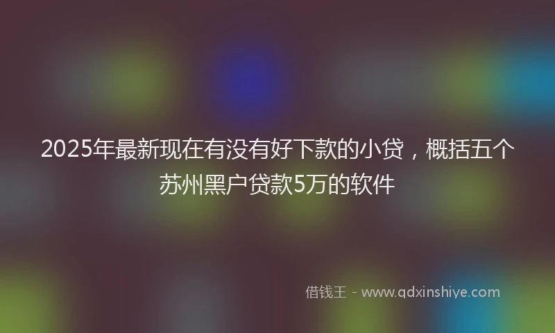 2025年最新现在有没有好下款的小贷，概括五个苏州黑户贷款5万的软件