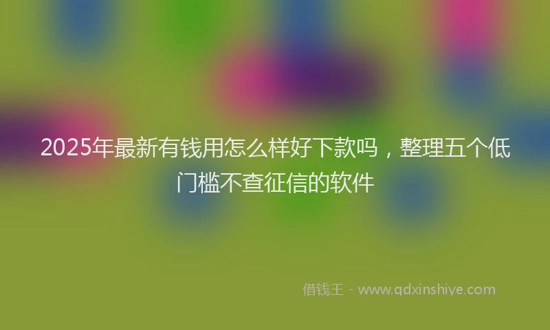 2025年最新有钱用怎么样好下款吗，整理五个低门槛不查征信的软件
