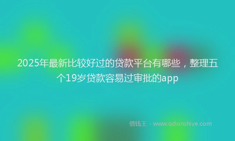 2025年最新比较好过的贷款平台有哪些，整理五个19岁贷款容易过审批的app