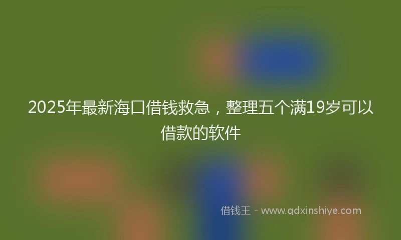 2025年最新海口借钱救急，整理五个满19岁可以借款的软件