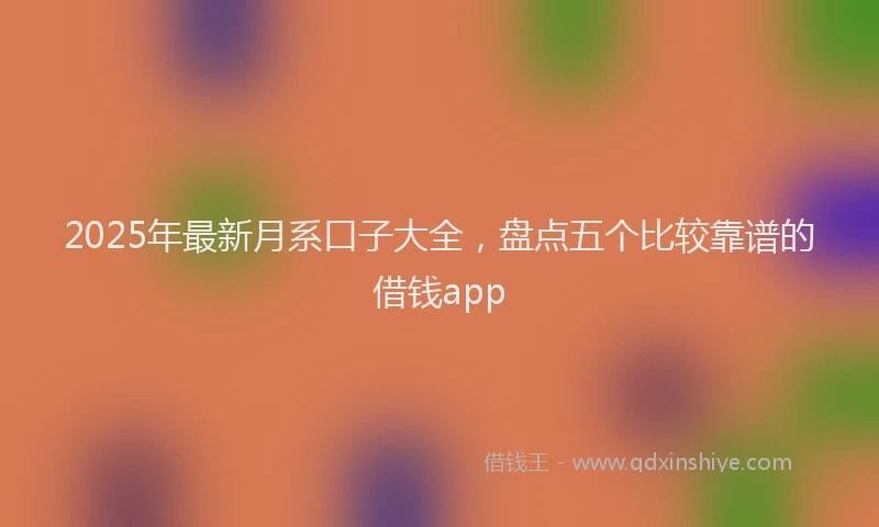 2025年最新月系口子大全，盘点五个比较靠谱的借钱app