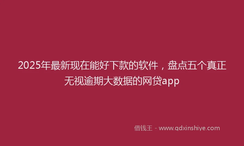 2025年最新现在能好下款的软件，盘点五个真正无视逾期大数据的网贷app