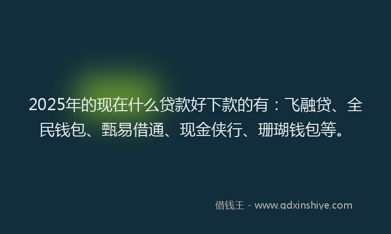 2025年的现在什么贷款好下款的有：飞融贷、全民钱包、甄易借通、现金侠行、珊瑚钱包等。