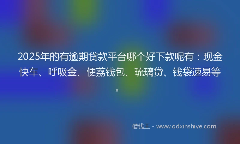 2025年的有逾期贷款平台哪个好下款呢有：现金快车、呼吸金、便荔钱包、琉璃贷、钱袋速易等。