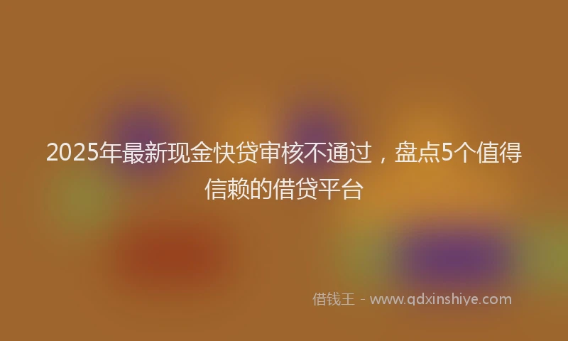 2025年最新现金快贷审核不通过，盘点5个值得信赖的借贷平台