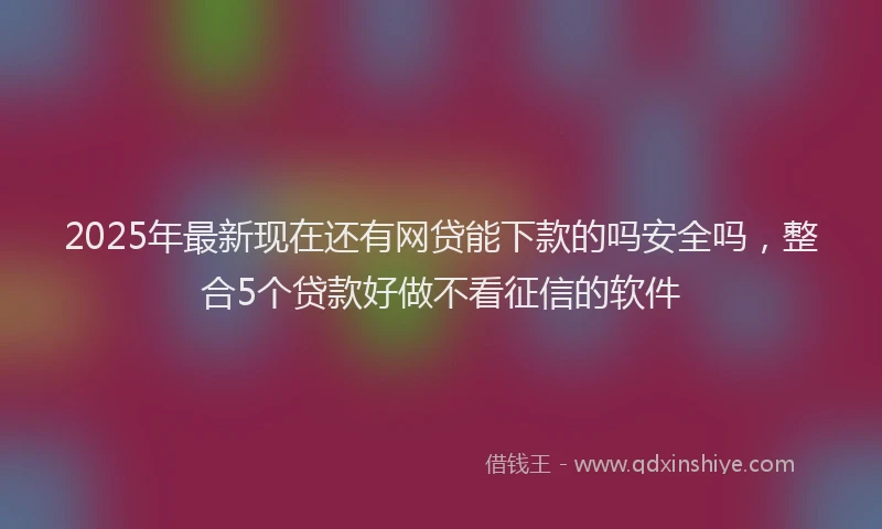 2025年最新现在还有网贷能下款的吗安全吗，整合5个贷款好做不看征信的软件