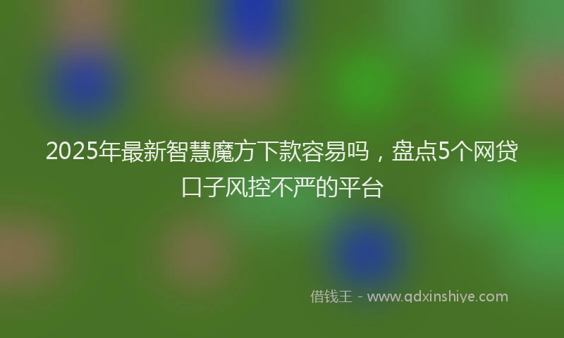 2025年最新智慧魔方下款容易吗，盘点5个网贷口子风控不严的平台