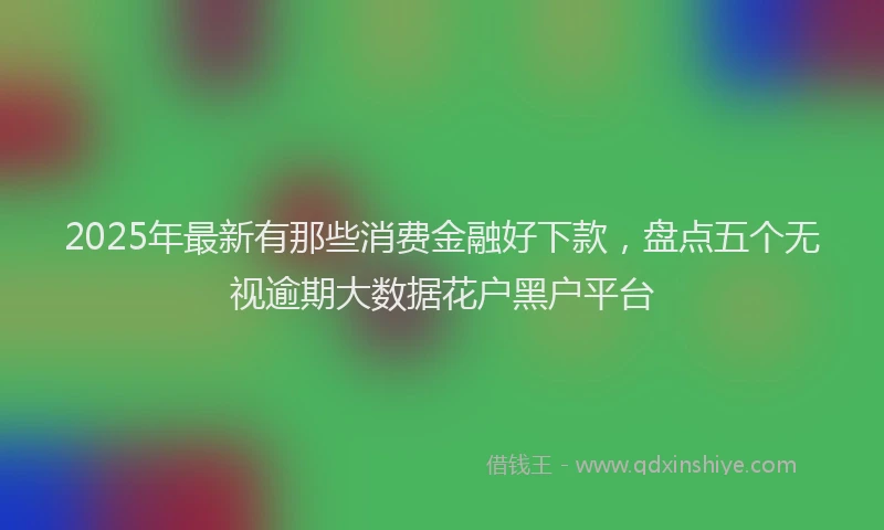 2025年最新有那些消费金融好下款，盘点五个无视逾期大数据花户黑户平台
