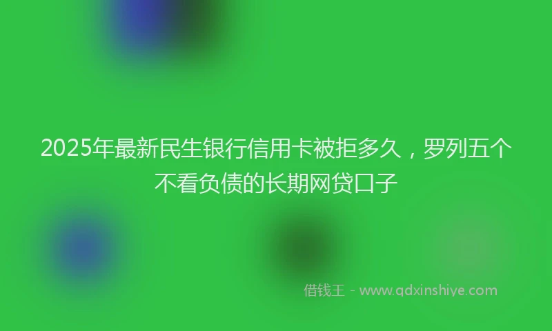 2025年最新民生银行信用卡被拒多久，罗列五个不看负债的长期网贷口子