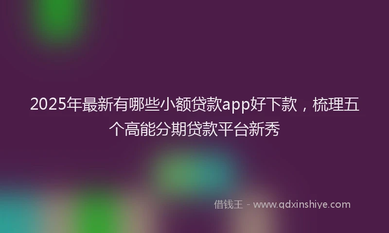 2025年最新有哪些小额贷款app好下款，梳理五个高能分期贷款平台新秀