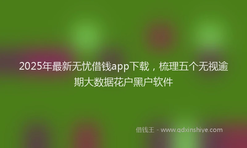 2025年最新无忧借钱app下载，梳理五个无视逾期大数据花户黑户软件