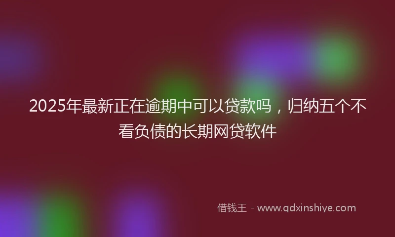 2025年最新正在逾期中可以贷款吗，归纳五个不看负债的长期网贷软件