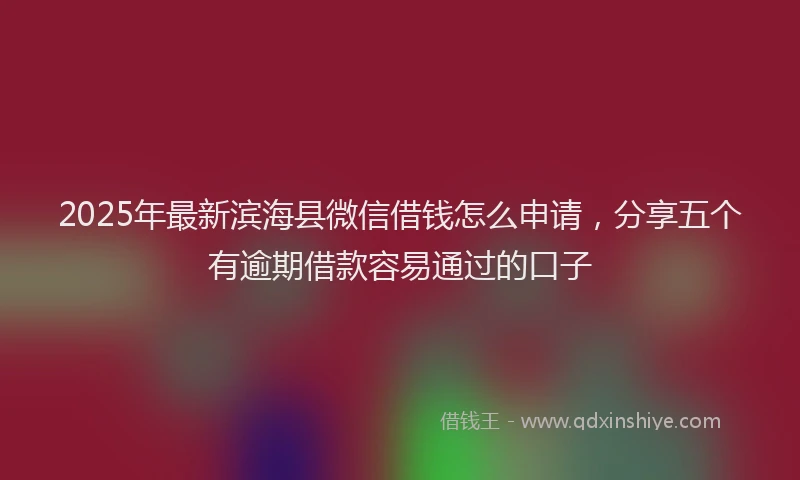 2025年最新滨海县微信借钱怎么申请，分享五个有逾期借款容易通过的口子