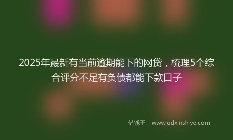 2025年最新有当前逾期能下的网贷，梳理5个综合评分不足有负债都能下款口子