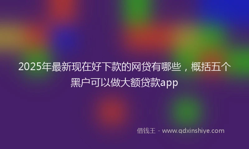 2025年最新现在好下款的网贷有哪些，概括五个黑户可以做大额贷款app