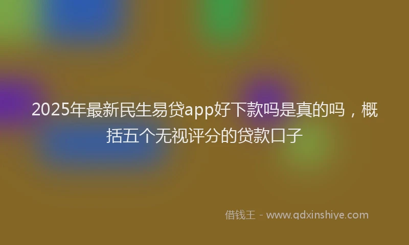 2025年最新民生易贷app好下款吗是真的吗，概括五个无视评分的贷款口子