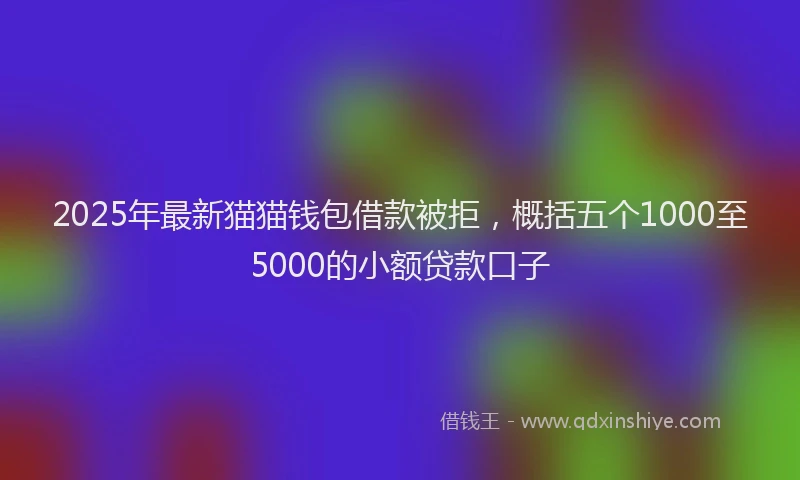 2025年最新猫猫钱包借款被拒，概括五个1000至5000的小额贷款口子