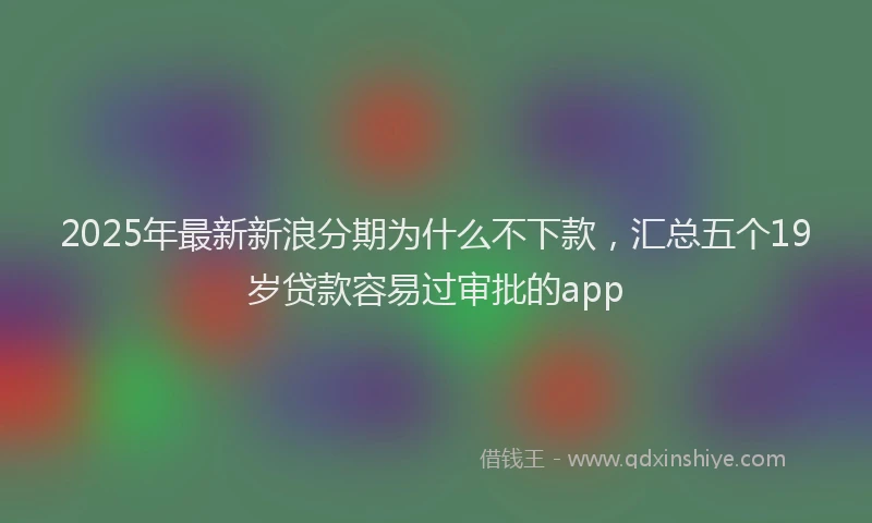 2025年最新新浪分期为什么不下款，汇总五个19岁贷款容易过审批的app