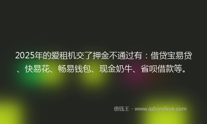 2025年的爱租机交了押金不通过有：借贷宝易贷、快易花、畅易钱包、现金奶牛、省呗借款等。