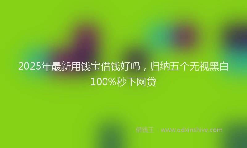 2025年最新用钱宝借钱好吗，归纳五个无视黑白100%秒下网贷