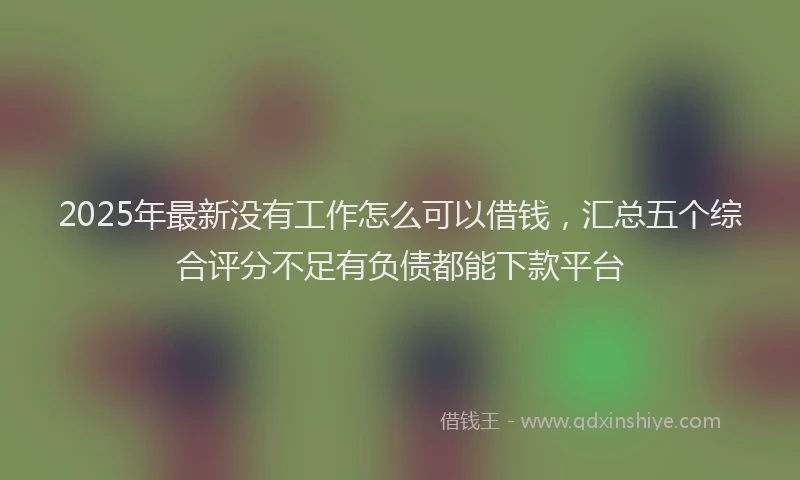 2025年最新没有工作怎么可以借钱，汇总五个综合评分不足有负债都能下款平台