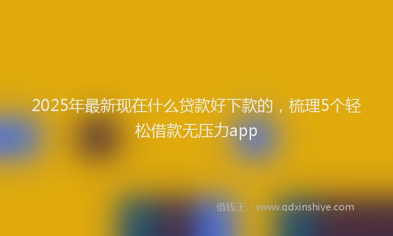 2025年最新现在什么贷款好下款的，梳理5个轻松借款无压力app