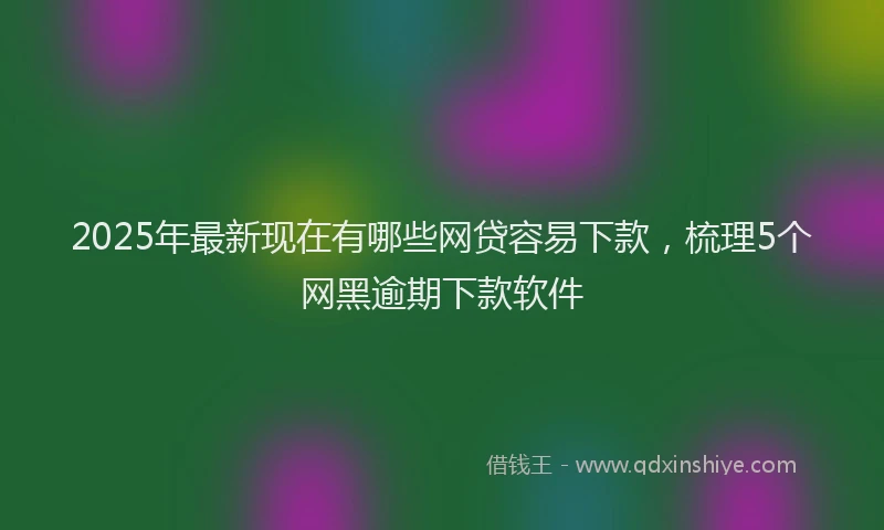 2025年最新现在有哪些网贷容易下款，梳理5个网黑逾期下款软件