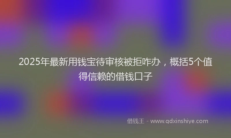 2025年最新用钱宝待审核被拒咋办，概括5个值得信赖的借钱口子