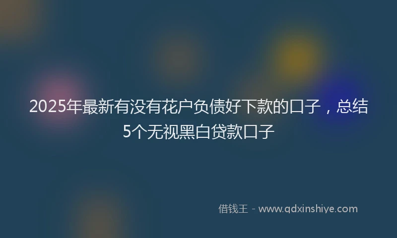 2025年最新有没有花户负债好下款的口子，总结5个无视黑白贷款口子