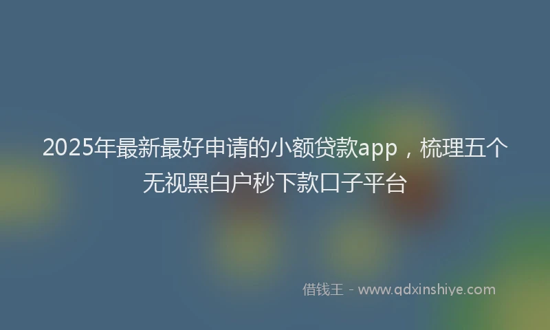 2025年最新最好申请的小额贷款app，梳理五个无视黑白户秒下款口子平台