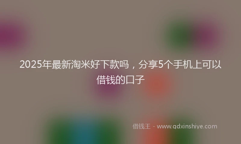 2025年最新淘米好下款吗，分享5个手机上可以借钱的口子
