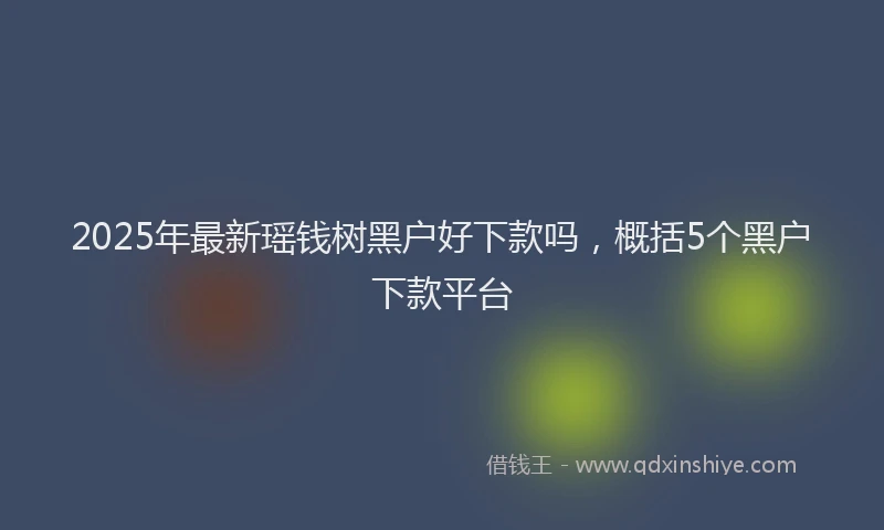 2025年最新瑶钱树黑户好下款吗，概括5个黑户下款平台