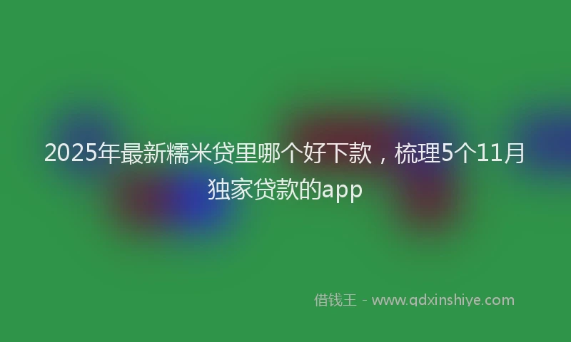 2025年最新糯米贷里哪个好下款，梳理5个11月独家贷款的app