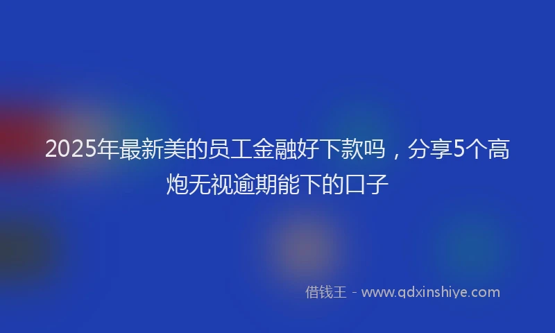 2025年最新美的员工金融好下款吗，分享5个高炮无视逾期能下的口子
