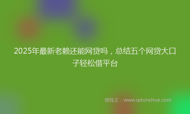 2025年最新老赖还能网贷吗，总结五个网贷大口子轻松借平台