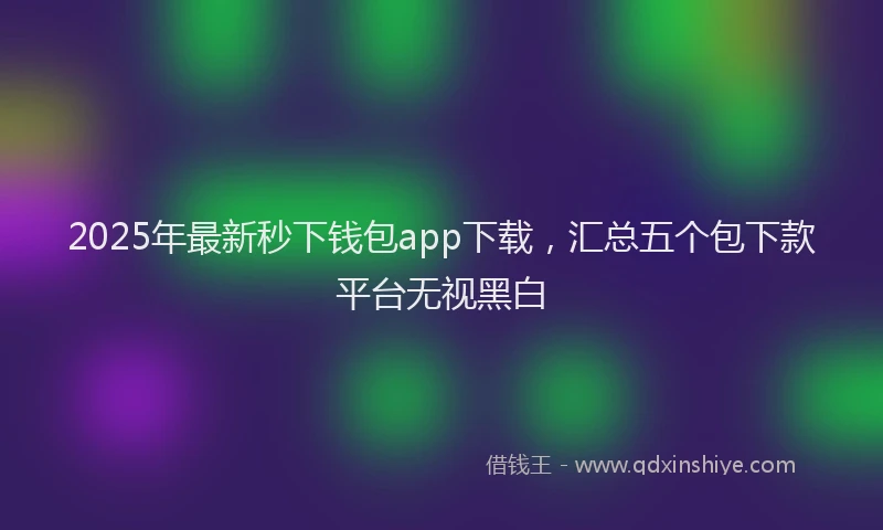 2025年最新秒下钱包app下载，汇总五个包下款平台无视黑白