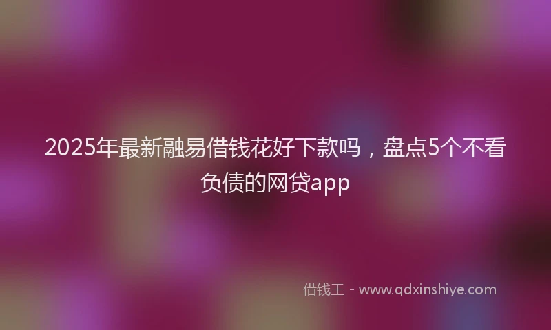 2025年最新融易借钱花好下款吗，盘点5个不看负债的网贷app