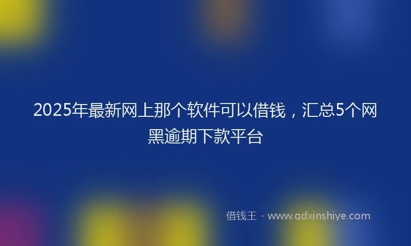 2025年最新网上那个软件可以借钱，汇总5个网黑逾期下款平台