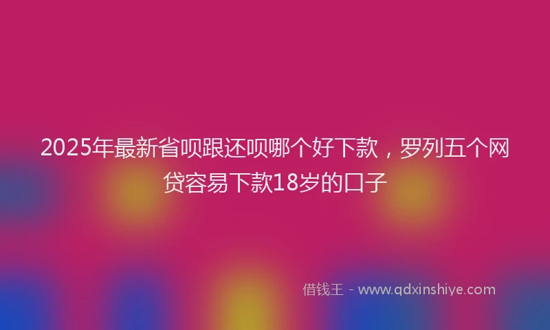 2025年最新省呗跟还呗哪个好下款，罗列五个网贷容易下款18岁的口子