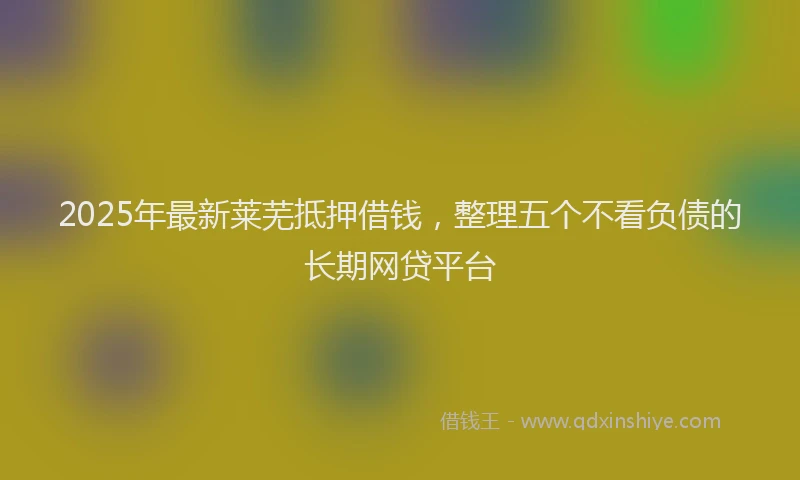 2025年最新莱芜抵押借钱，整理五个不看负债的长期网贷平台