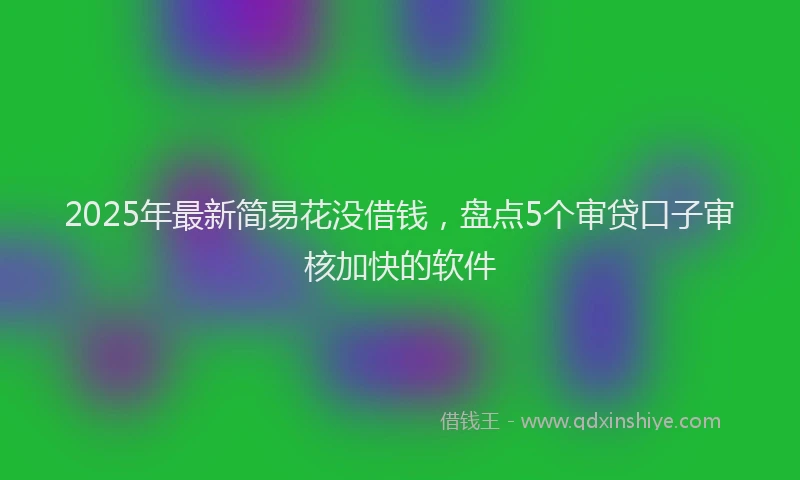 2025年最新简易花没借钱，盘点5个审贷口子审核加快的软件