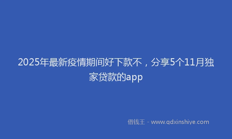 2025年最新疫情期间好下款不，分享5个11月独家贷款的app