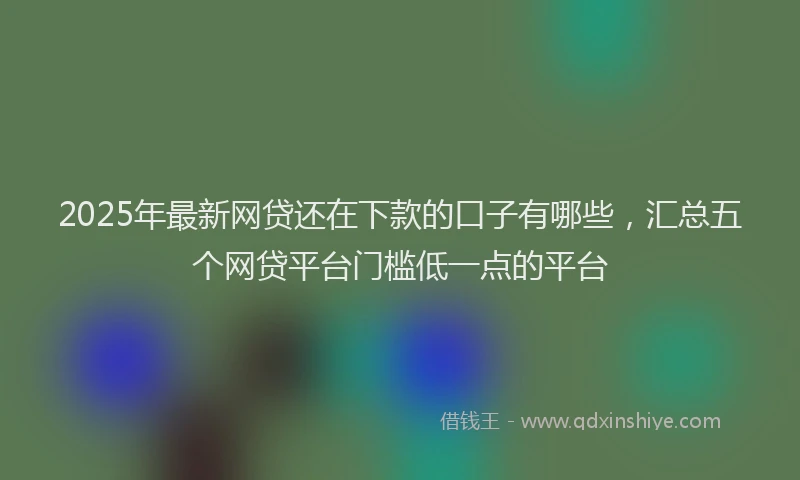 2025年最新网贷还在下款的口子有哪些，汇总五个网贷平台门槛低一点的平台