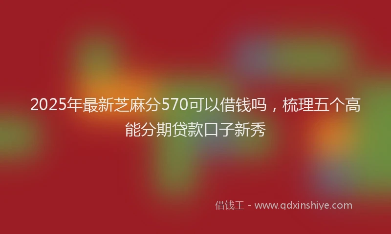 2025年最新芝麻分570可以借钱吗，梳理五个高能分期贷款口子新秀